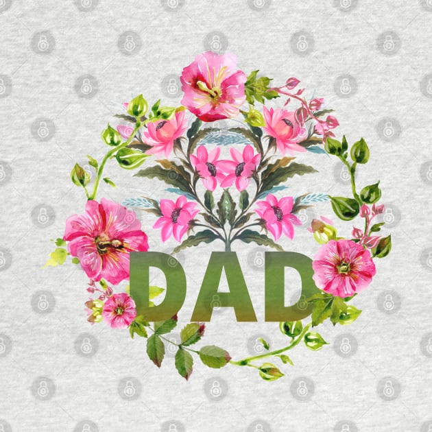 Forget Me Not Floral Wreath Dad by slawers